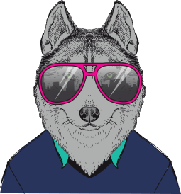 Animated fox wearing sunglasses